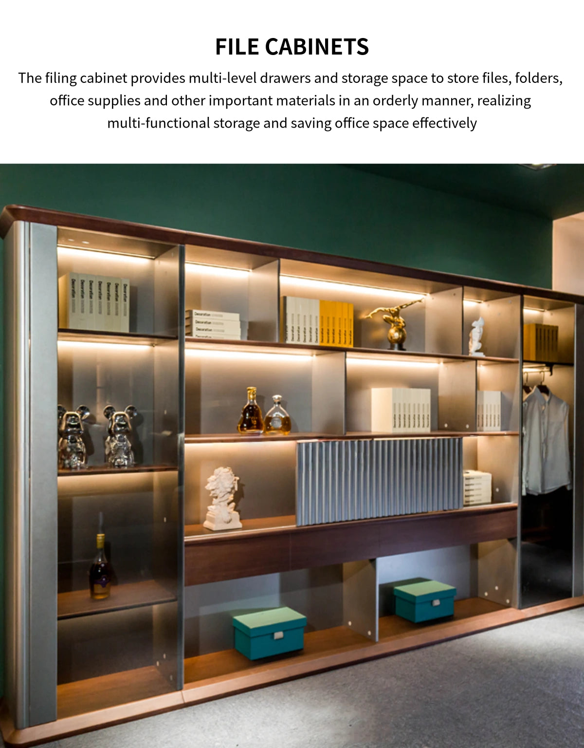 Customizable Luxury Durable Executive Desk with Two-tier Desktop — Detail image 7