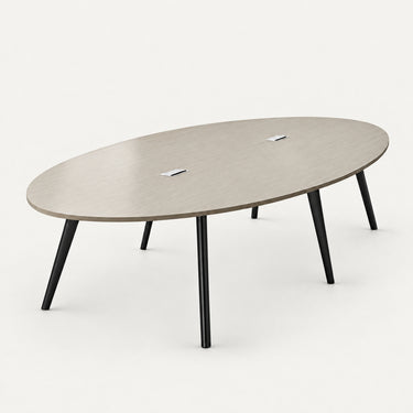 Oval Conference Table with Cable Management for Meeting Room