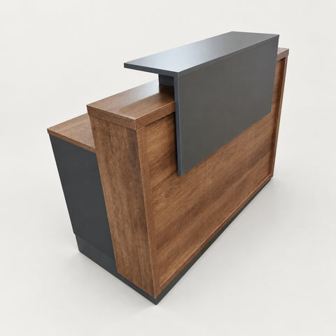 Rectangular Reception Desk with Transaction Counter for Office Lobby