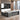 L-Shaped Executive Desk with Dual-Tone, Side Storage & File Drawers for Home Office