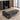 Modern Executive Desk with Cable Management, Curved & Side Storage for Home Office