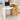 Oval Reception Desk 39-55 in Wide with Lockable & File Drawers for Salon