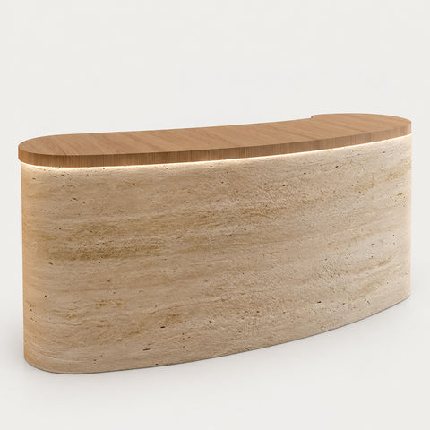 Curved Reception Desk for Salon