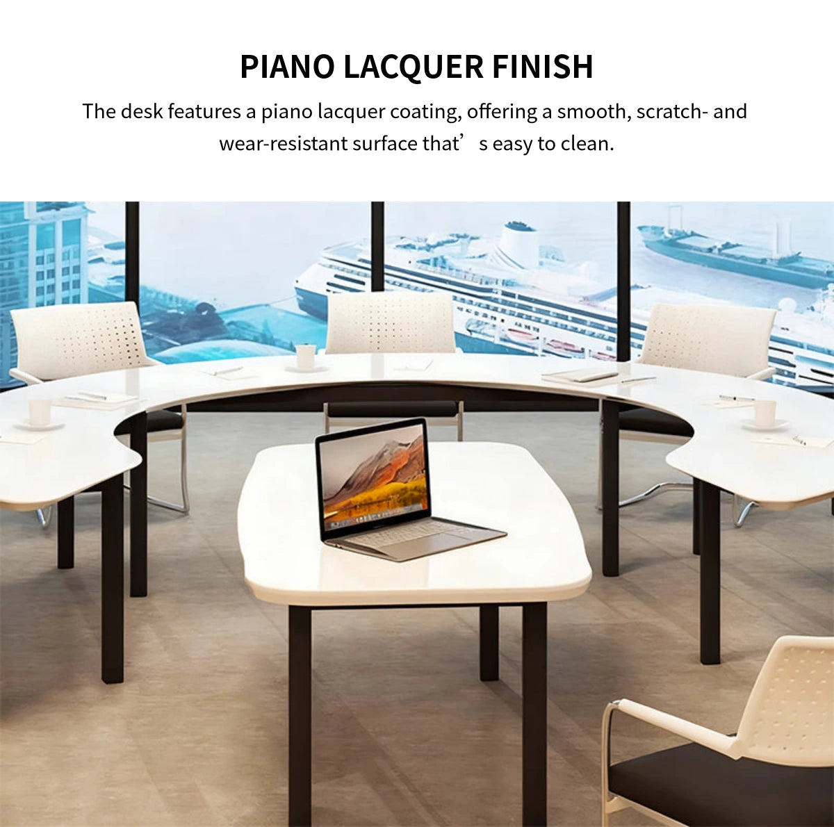 Oval Conference Table 47-94 in Wide (3.9-7.8 ft) for Meeting Room — Detail image 5