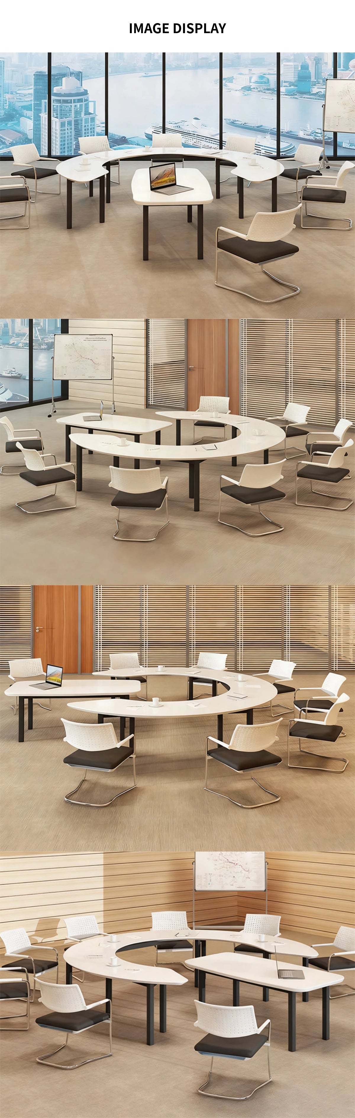Oval Conference Table 47-94 in Wide (3.9-7.8 ft) for Meeting Room — Detail image 7