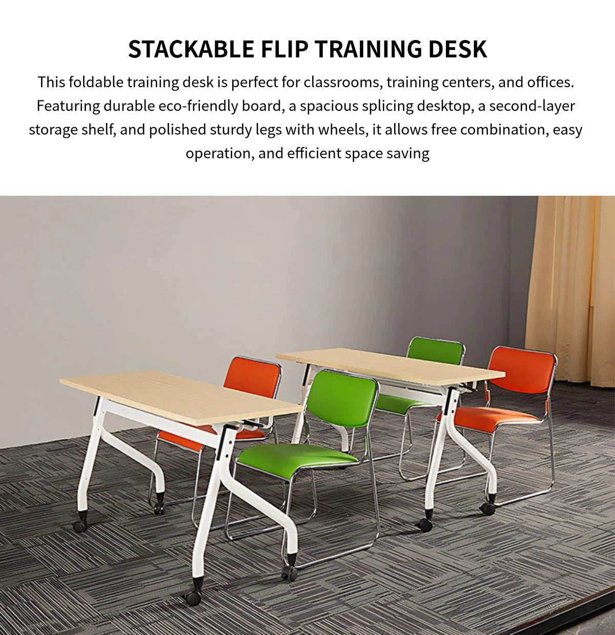 Modern Conference Table 47-71 in Wide (3.9-5.9 ft) with Portable for Meeting Room — Detail image 1