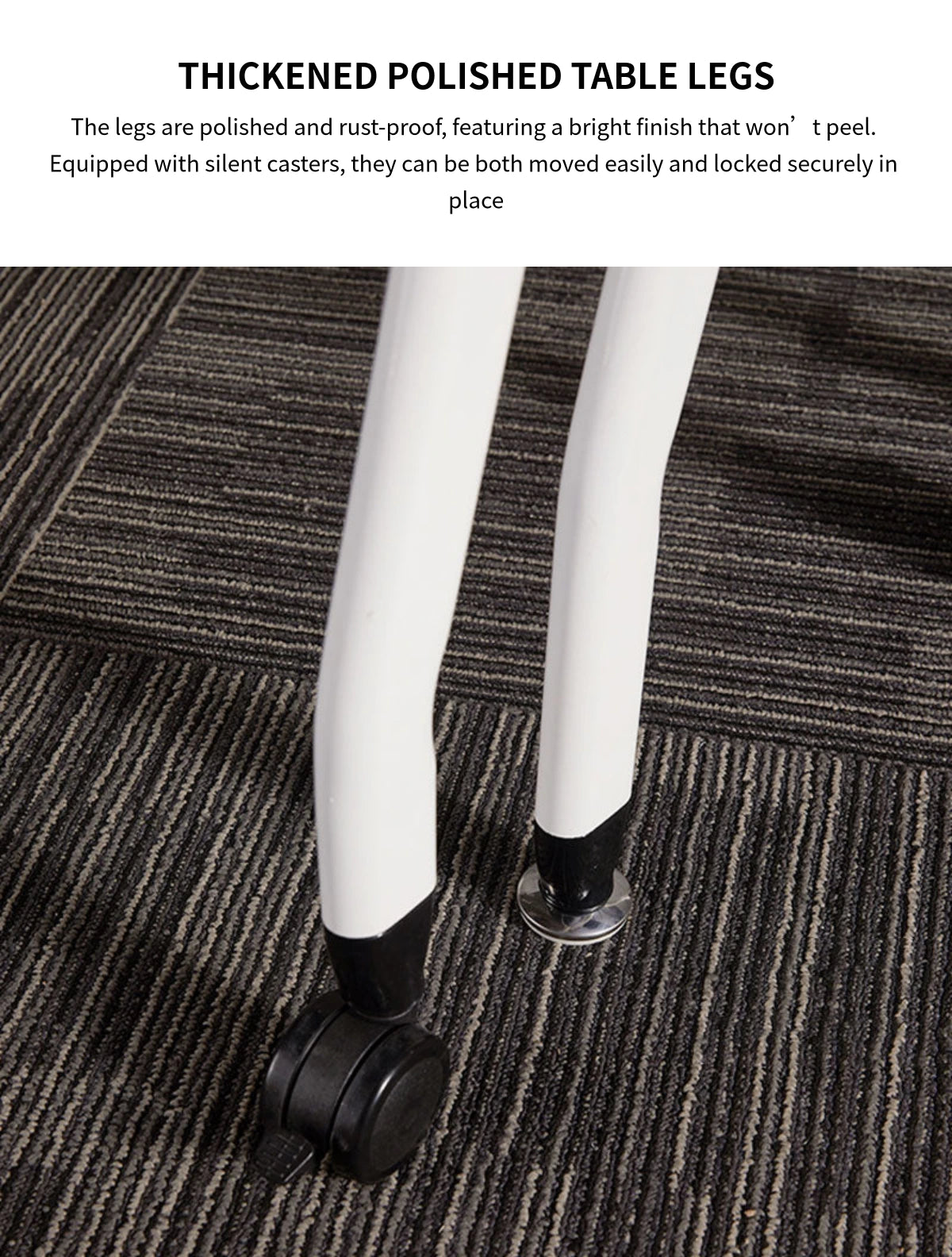 Modern Conference Table 47-71 in Wide (3.9-5.9 ft) with Portable for Meeting Room — Detail image 5