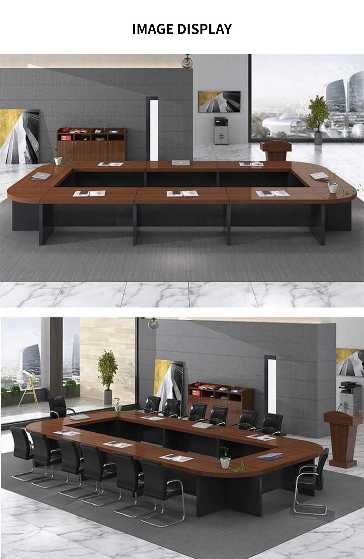 U-Shaped Conference Table 94-276 in Wide (7.8-23 ft) for Meeting Room — Detail image 5