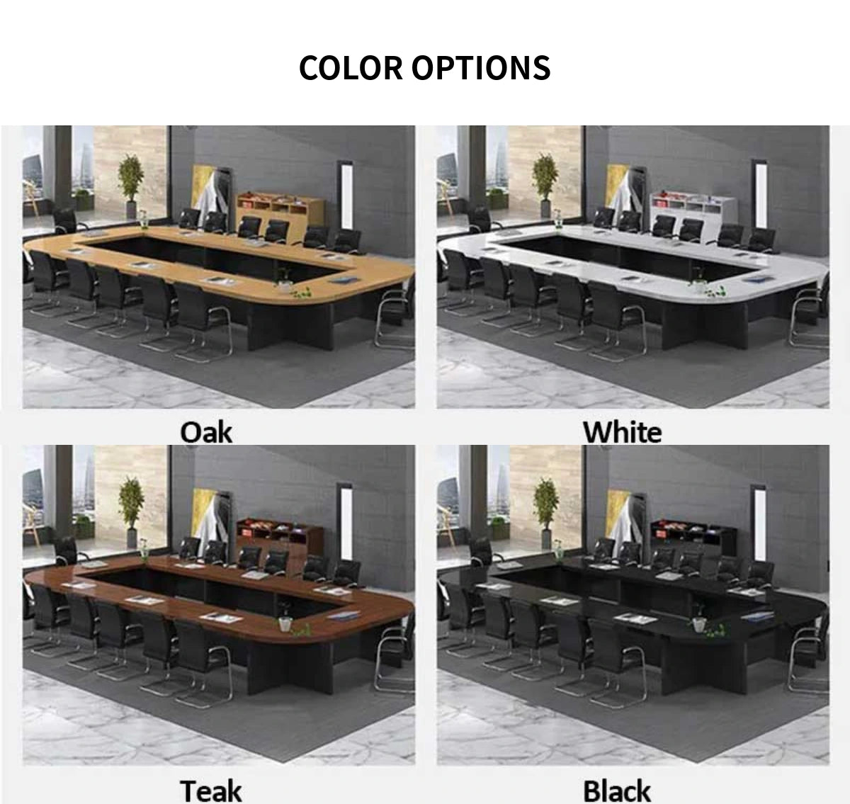 U-Shaped Conference Table 94-276 in Wide (7.8-23 ft) for Meeting Room — Detail image 6