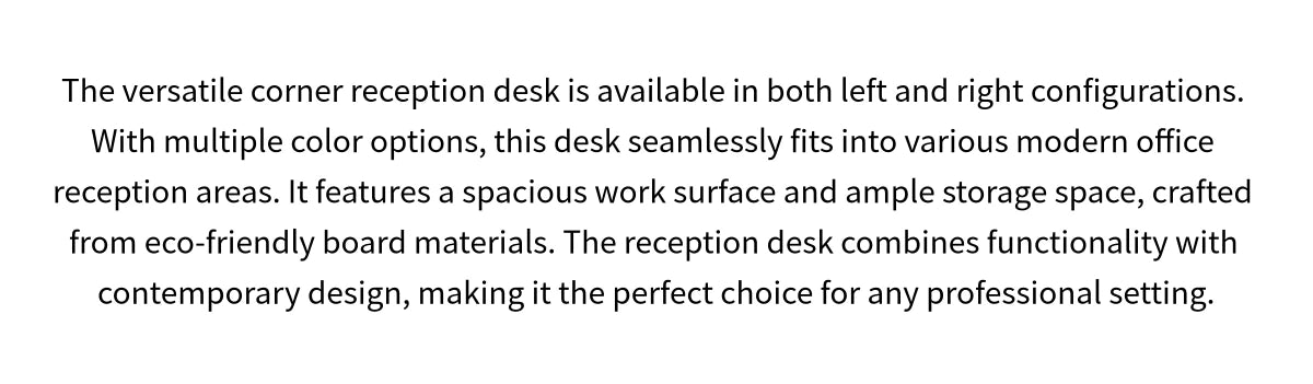 L-Shaped Reception Desk 55-126 in Wide with Dual-Tone, Keyboard Tray & Lumbar Support — Detail image 1