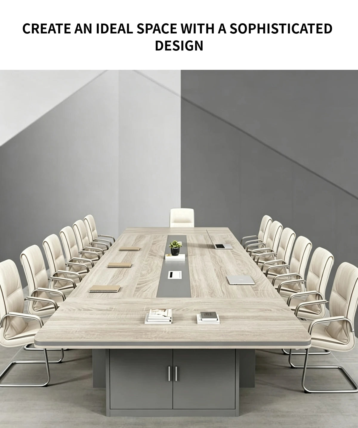 Rectangular Reception Desk 23-236 in Wide with Cable Management for Office Lobby — Detail image 1