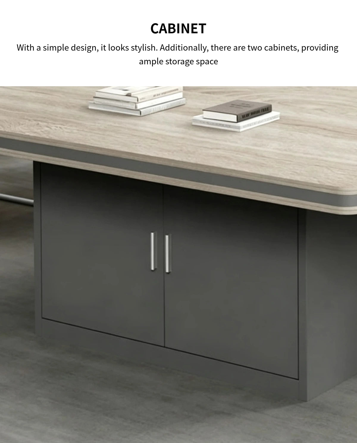 Rectangular Reception Desk 23-236 in Wide with Cable Management for Office Lobby — Detail image 3