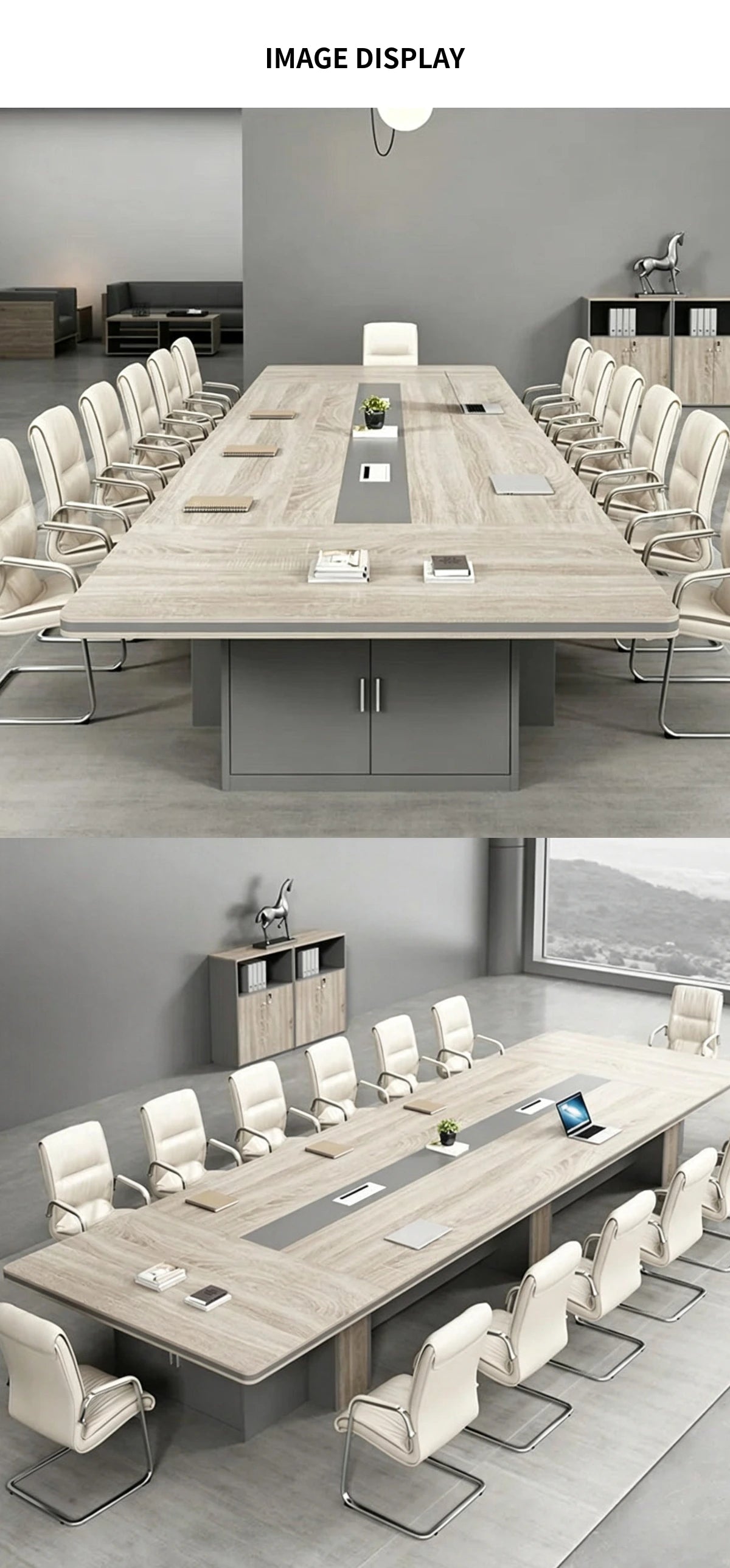 Rectangular Reception Desk 23-236 in Wide with Cable Management for Office Lobby — Detail image 5