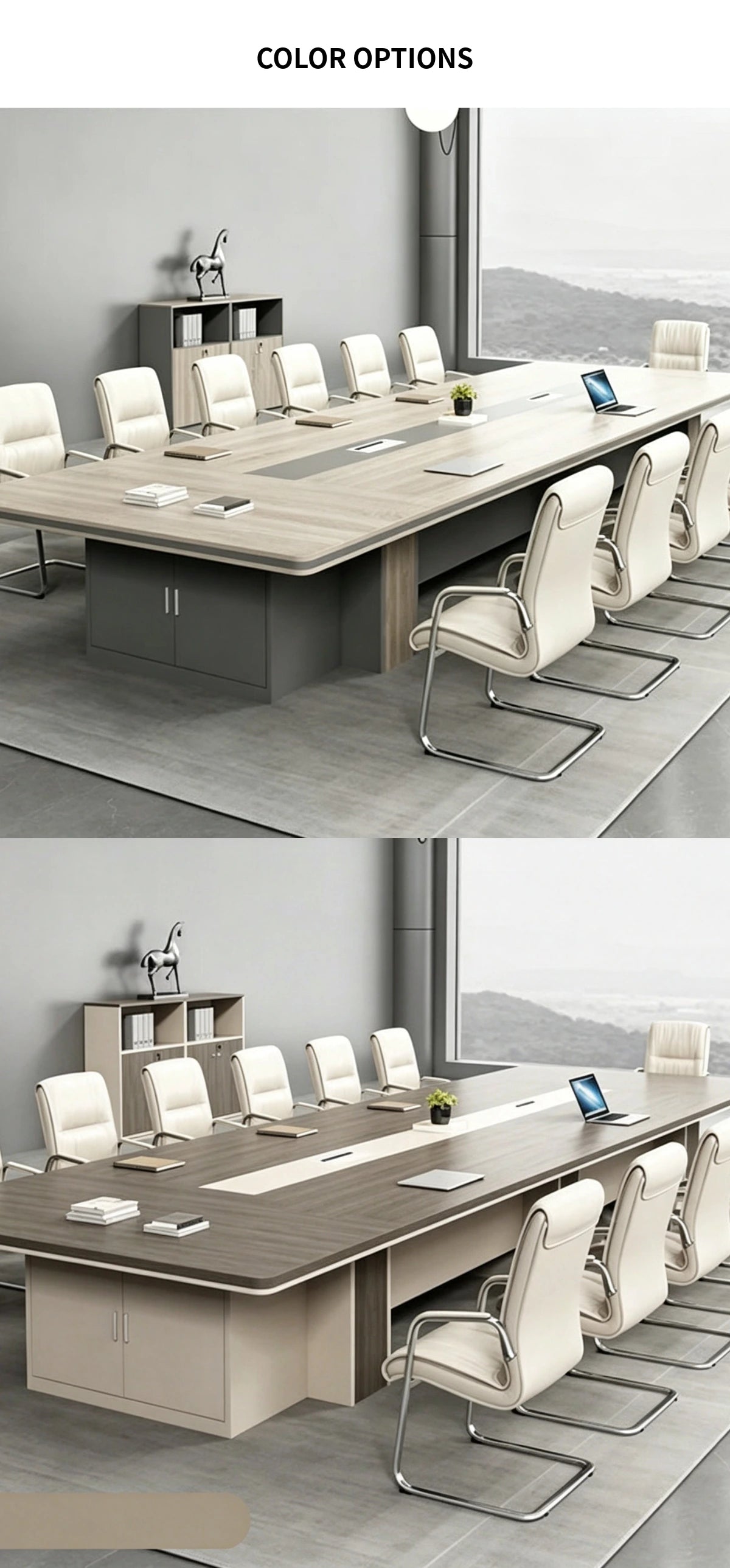 Rectangular Reception Desk 23-236 in Wide with Cable Management for Office Lobby — Detail image 6