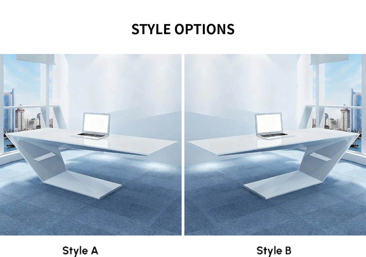 Modern Executive Desk with Built-In Outlets & Cable Management for Home Office — Detail image 8