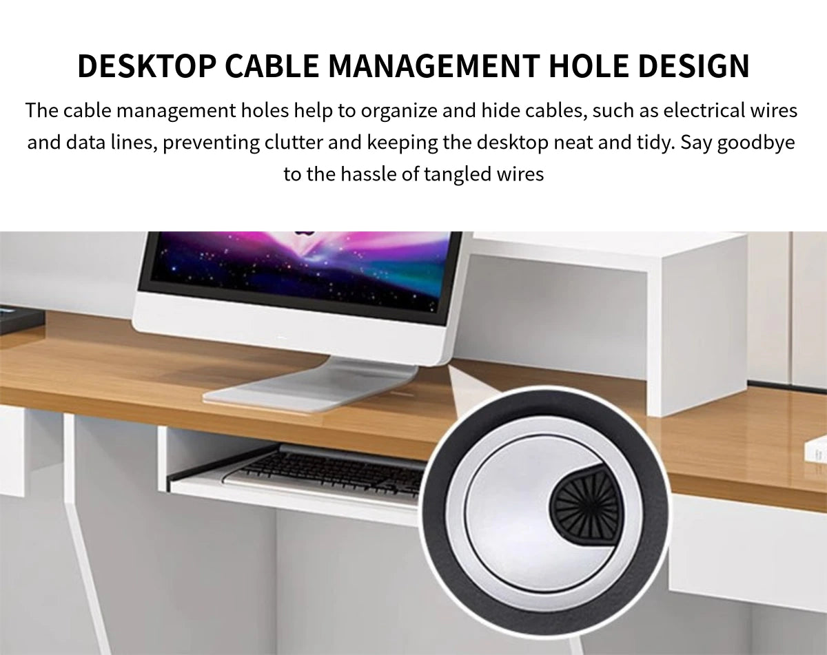 Retail Reception Desk 55-87 in Wide with Cable Management, Solid Wood & File Drawers — Detail image 6