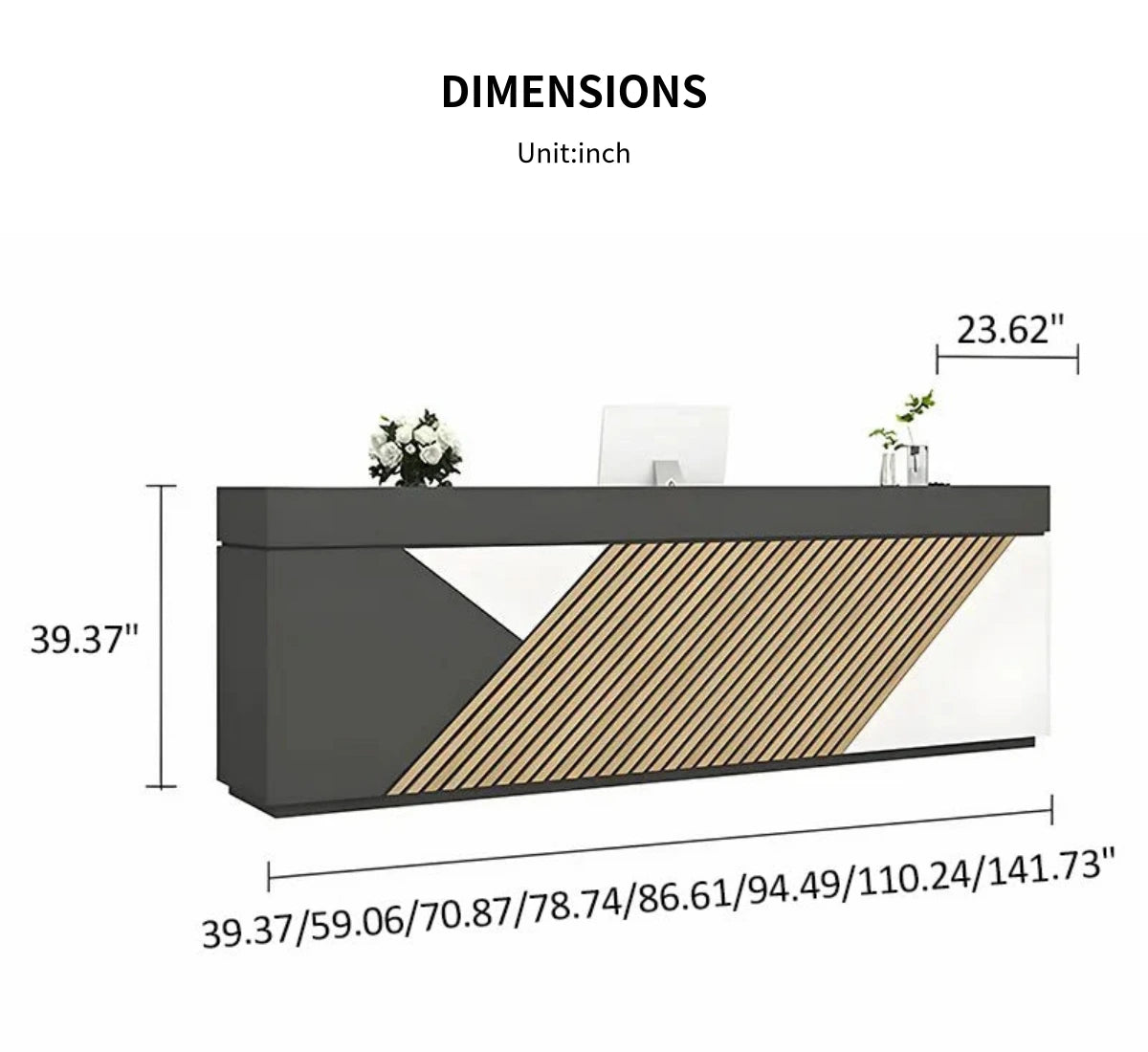 Retail Reception Desk 31-142 in Wide for Retail — Detail image 8
