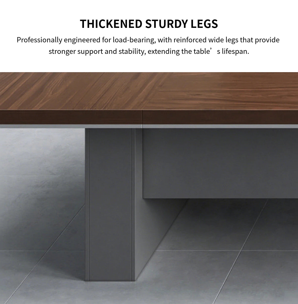 Rectangular Conference Table with Cable Management, Lumbar Support & Fluted Front — Detail image 12