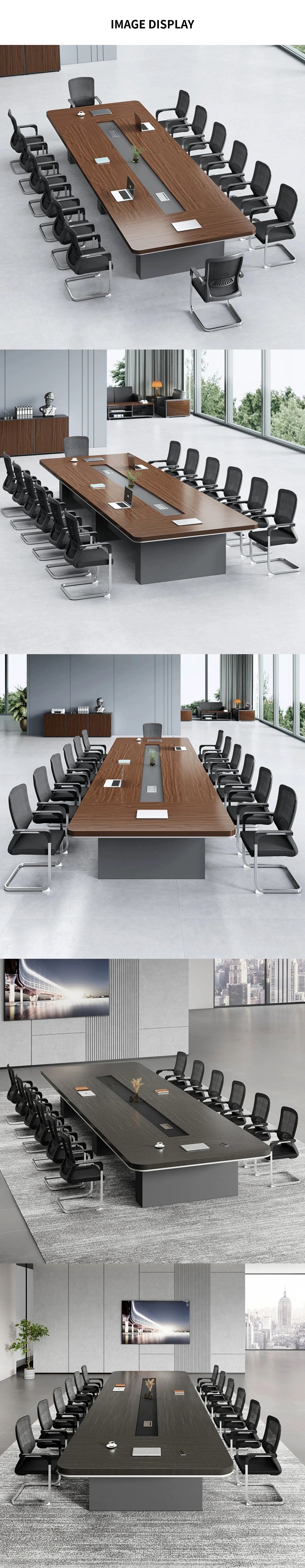 Rectangular Conference Table with Cable Management, Lumbar Support & Fluted Front — Detail image 15