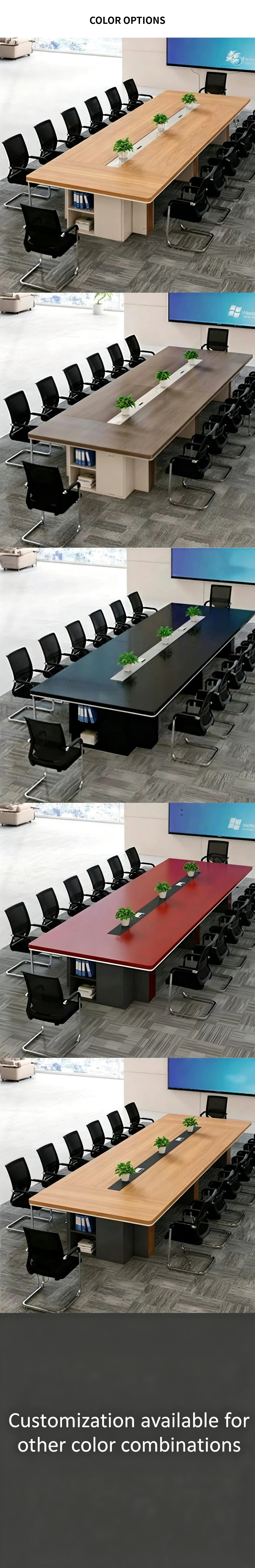 Curved Conference Table with Cable Management, Side Storage & Lumbar Support — Detail image 8