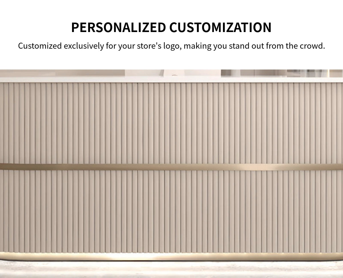 Curved Reception Desk 39-87 in Wide with Lumbar Support for Retail — Detail image 4