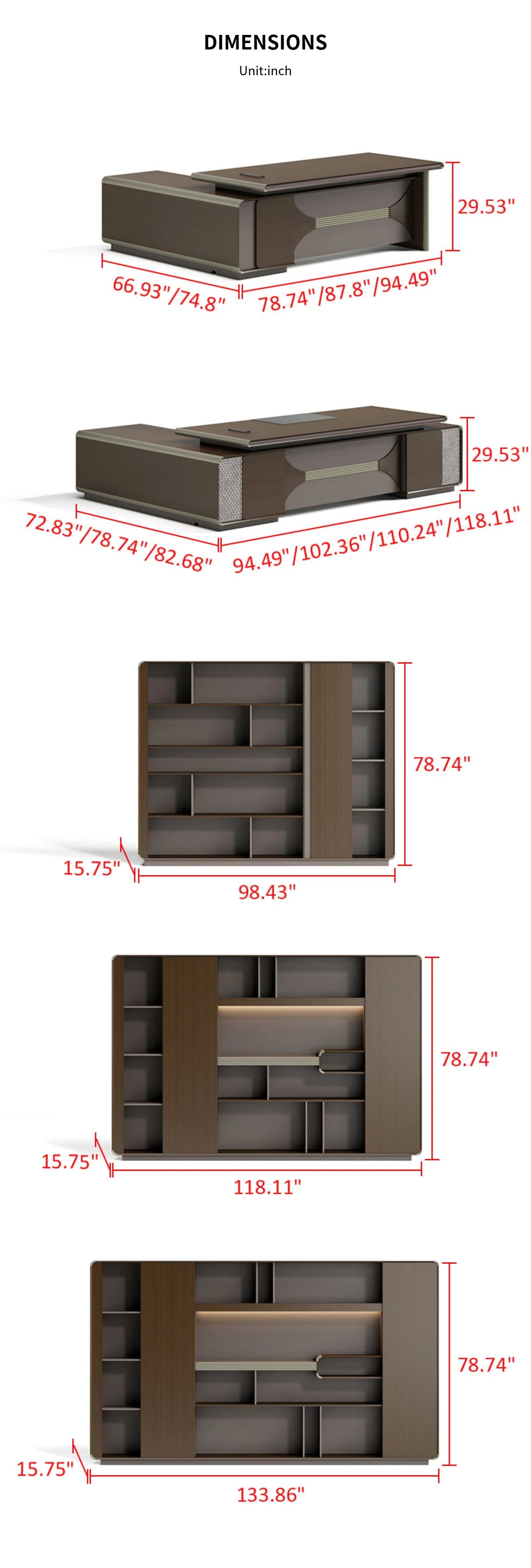 Modern Executive Desk with Cable Management & Lumbar Support for Home Office — Detail image 9
