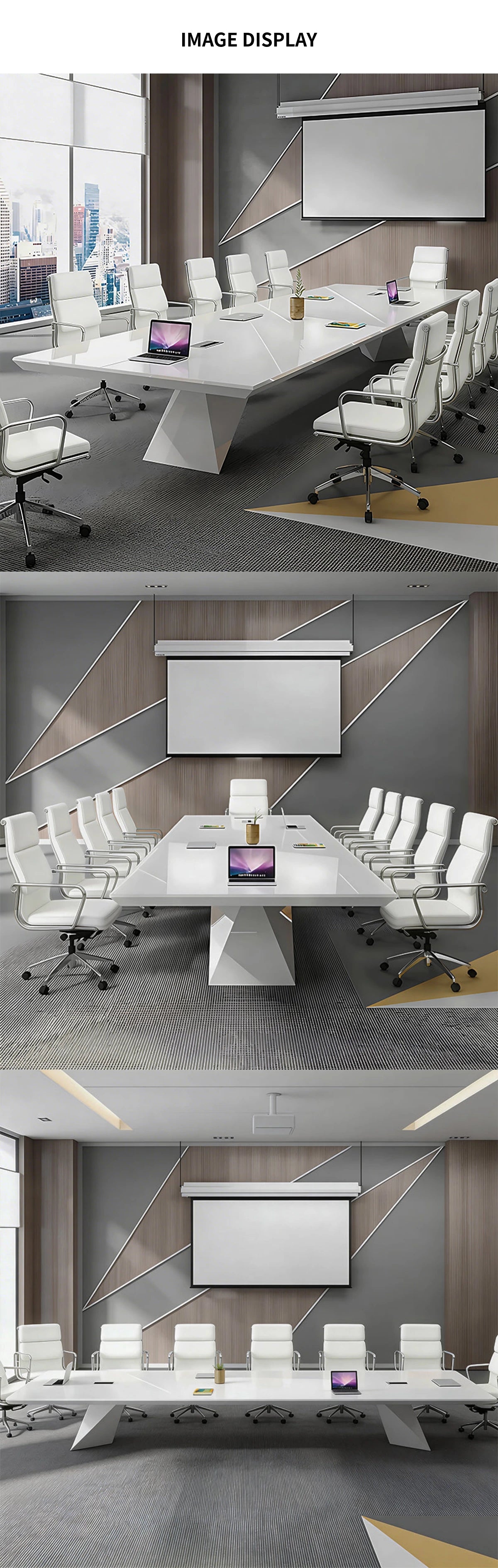 Rectangular Conference Table 79-197 in Wide (6.6-16.4 ft) for Meeting Room — Detail image 7