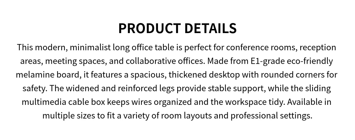 Rectangular Conference Table with Cable Management & Lumbar Support for Meeting Room — Detail image 1