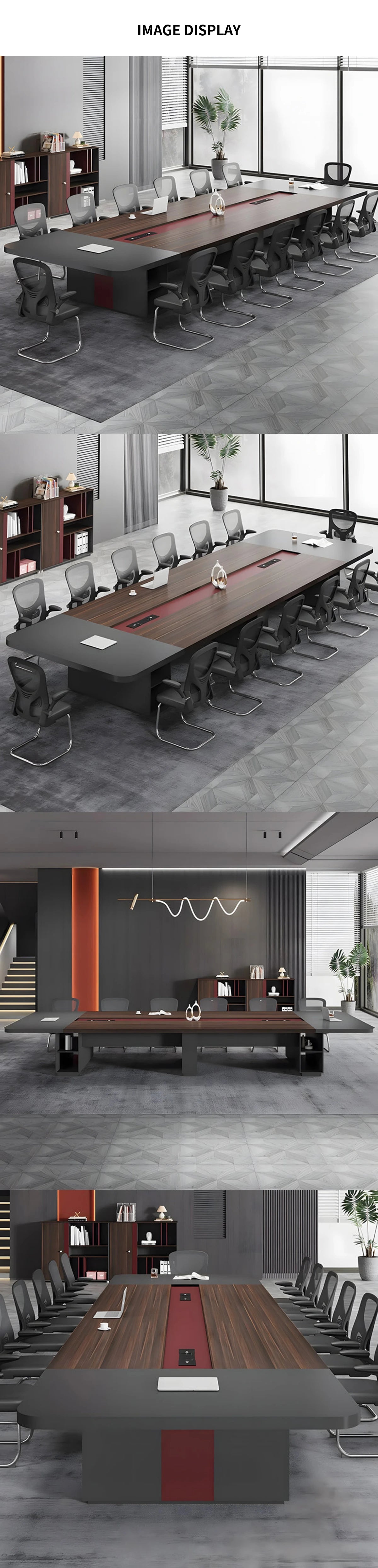 Rectangular Conference Table with Cable Management & Lumbar Support for Meeting Room — Detail image 7