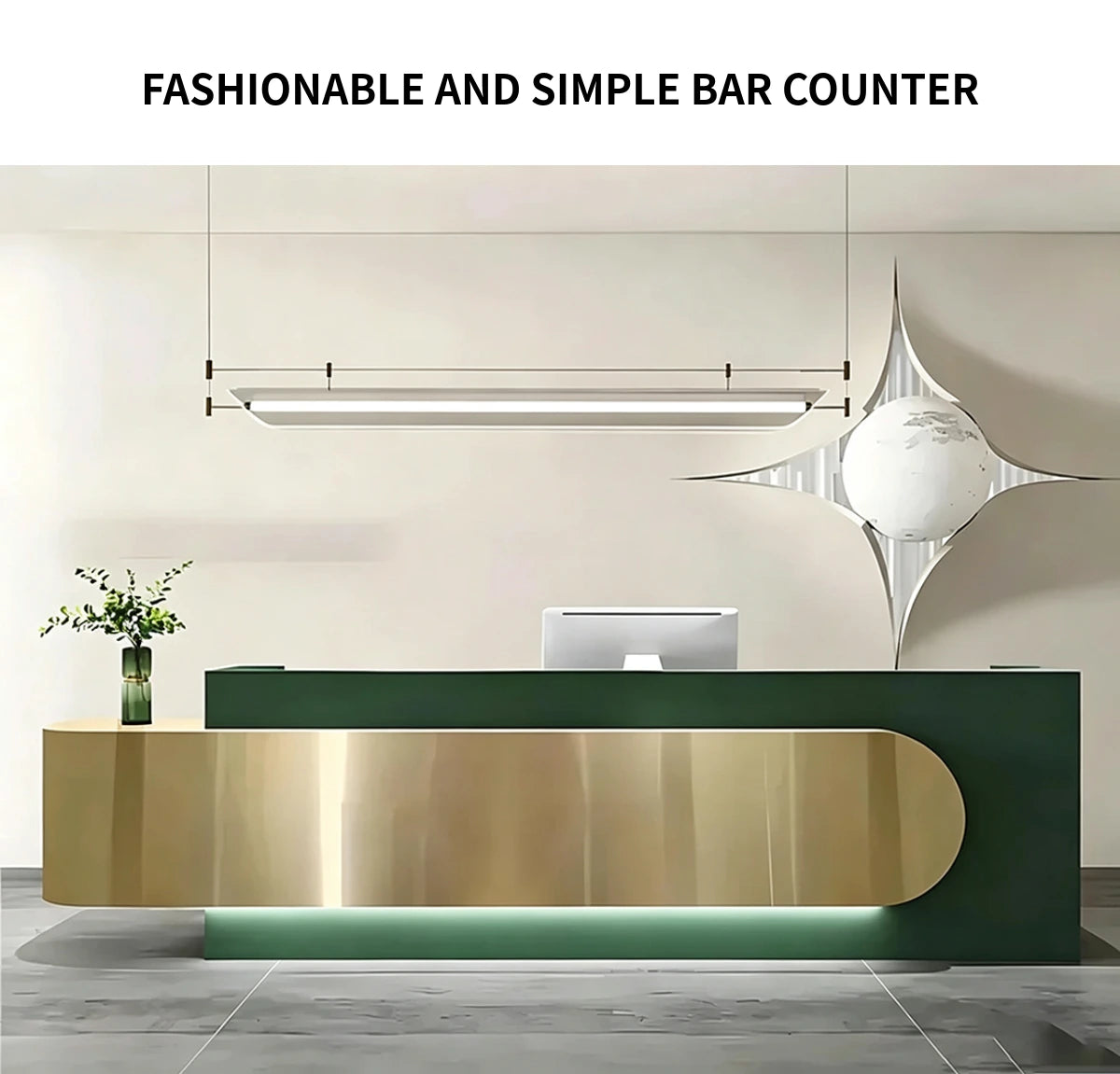 Modern Reception Desk 63-118 in Wide for Office Lobby — Detail image 1
