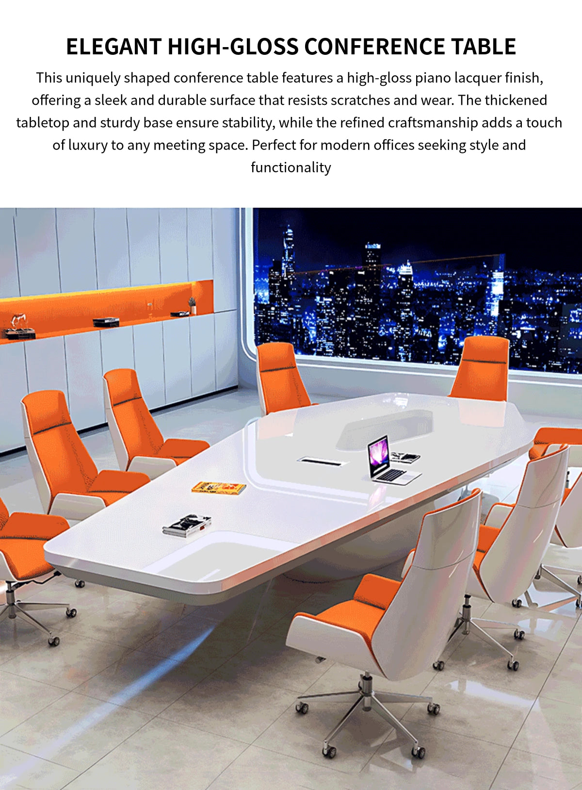 Modern Conference Table 23-236 in Wide (1.9-19.7 ft) for Meeting Room — Detail image 1