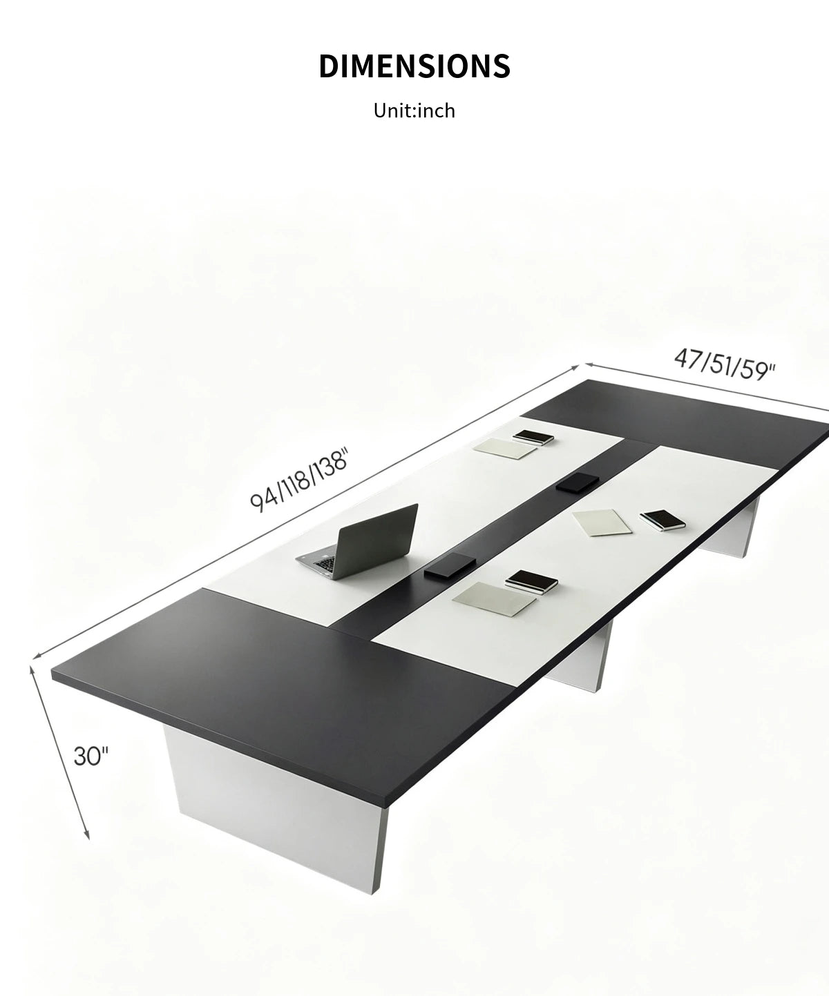 Modern Conference Table with Dual-Tone, Cable Management & Lumbar Support for Meeting Room — Detail image 7