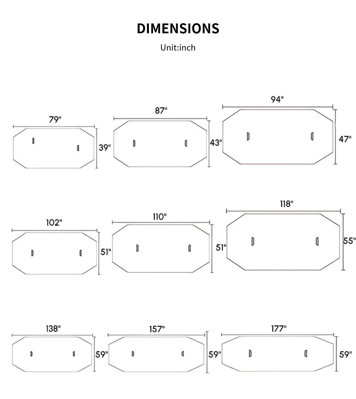 Rectangular Conference Table 42-197 in Wide (3.5-16.4 ft) with Cable Management — Detail image 9