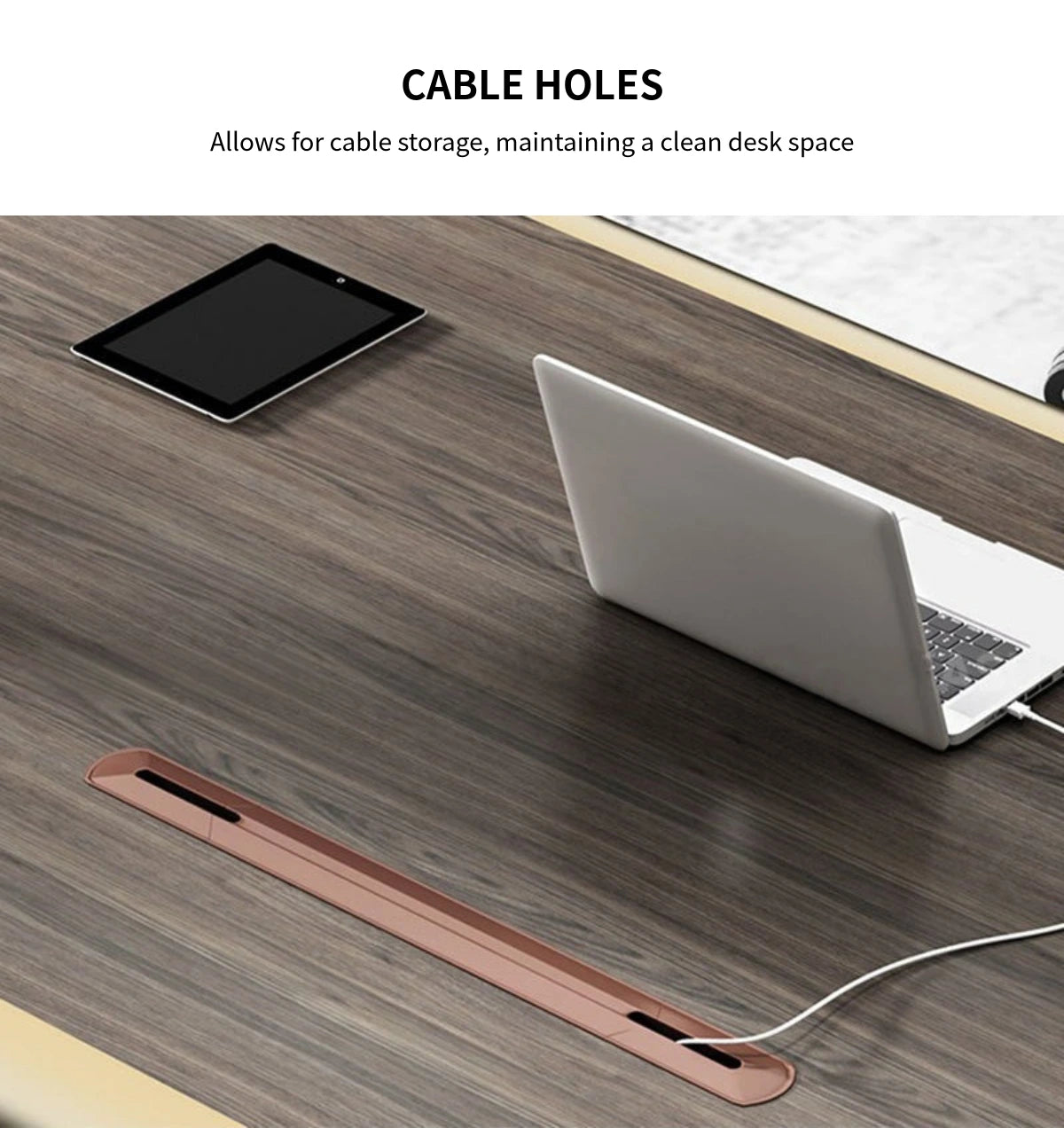 Modern Executive Desk with LED Lighting, Side Storage & Marble Top for Home Office — Detail image 4