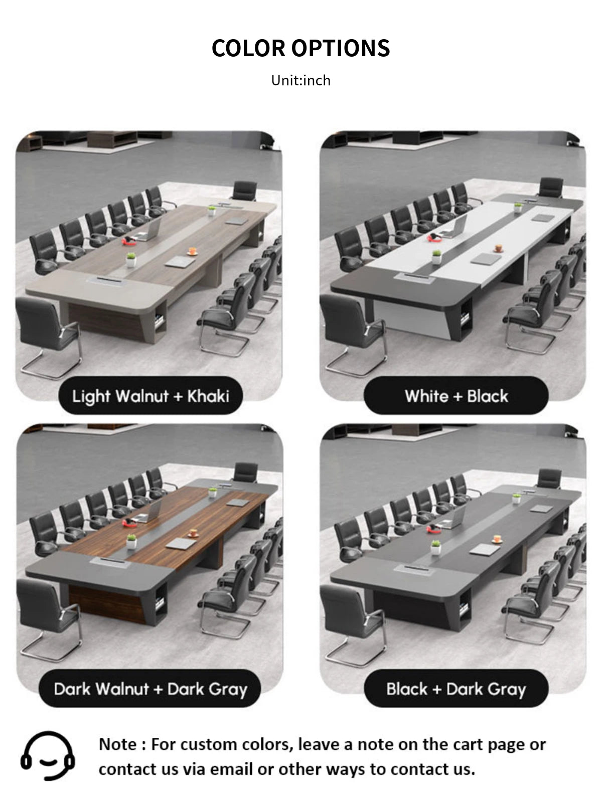 Rectangular Conference Table with Cable Management, Side Storage & Breathable Mesh — Detail image 11