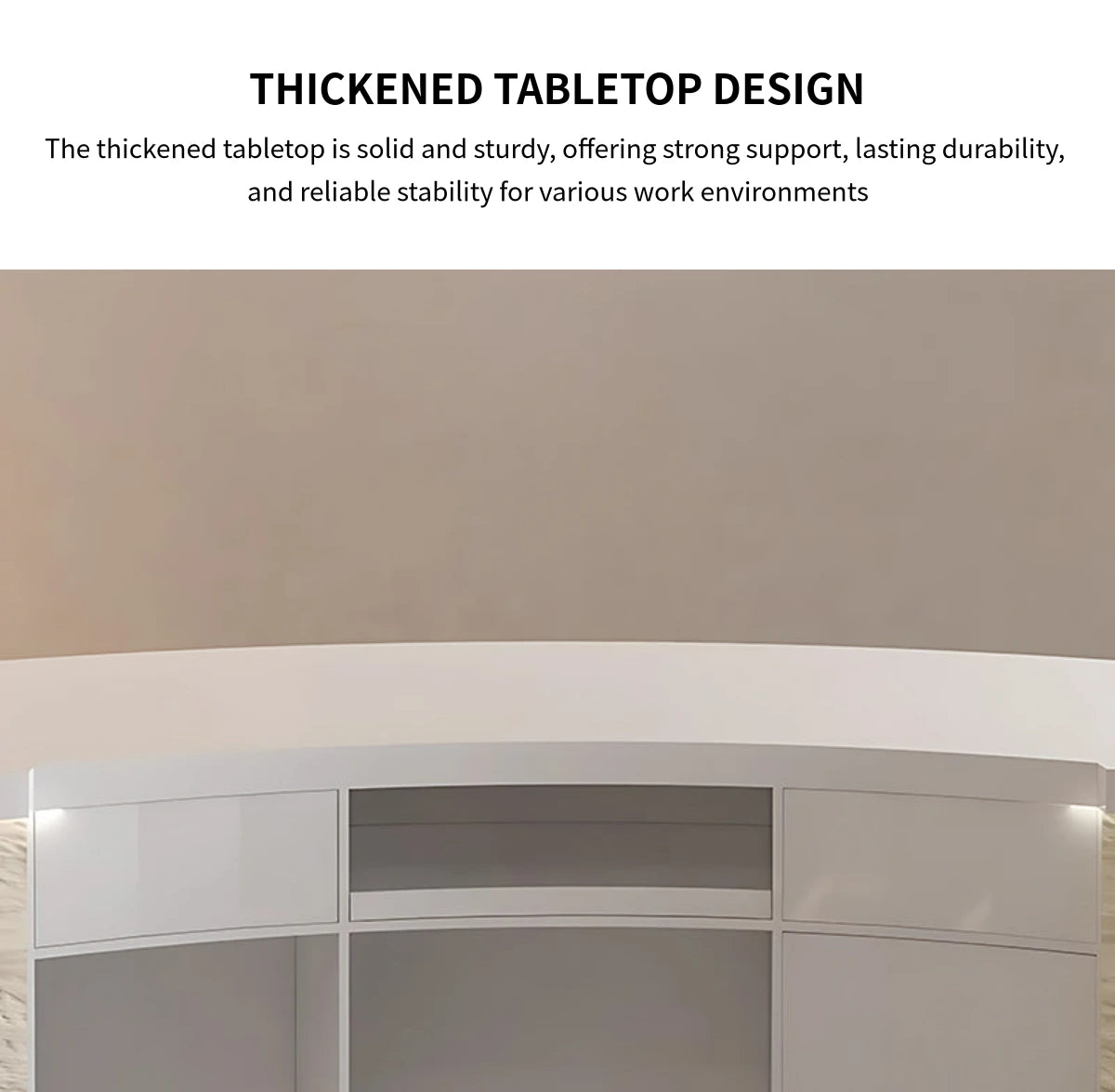 Curved Reception Desk for Salon — Detail image 5