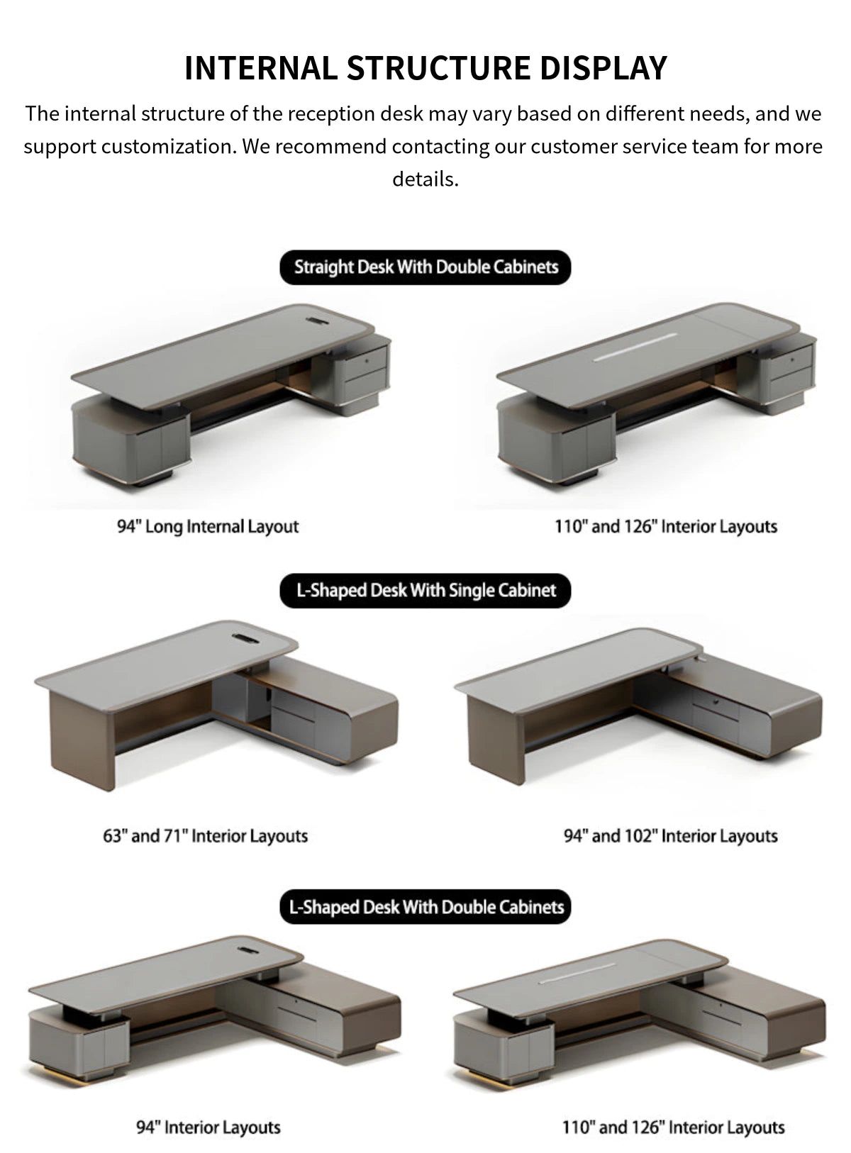L-Shaped Executive Desk with Lockable, Cable Management & LED Lighting for Home Office — Detail image 12