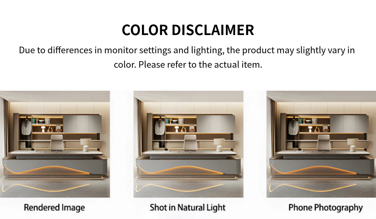 L-Shaped Executive Desk with Lockable, Cable Management & LED Lighting for Home Office — Detail image 14