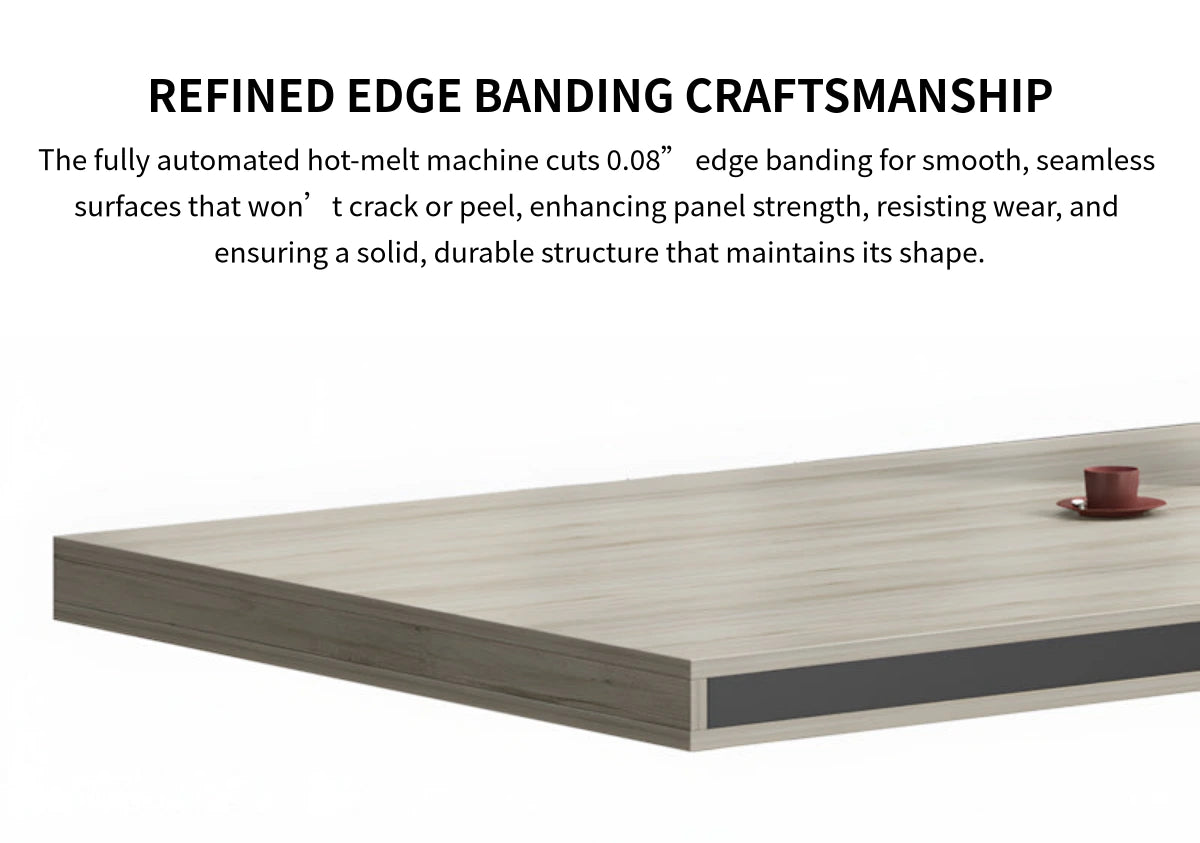 Modern Executive Desk 55-94 in Wide with Side Storage & Lumbar Support for Home Office — Detail image 4