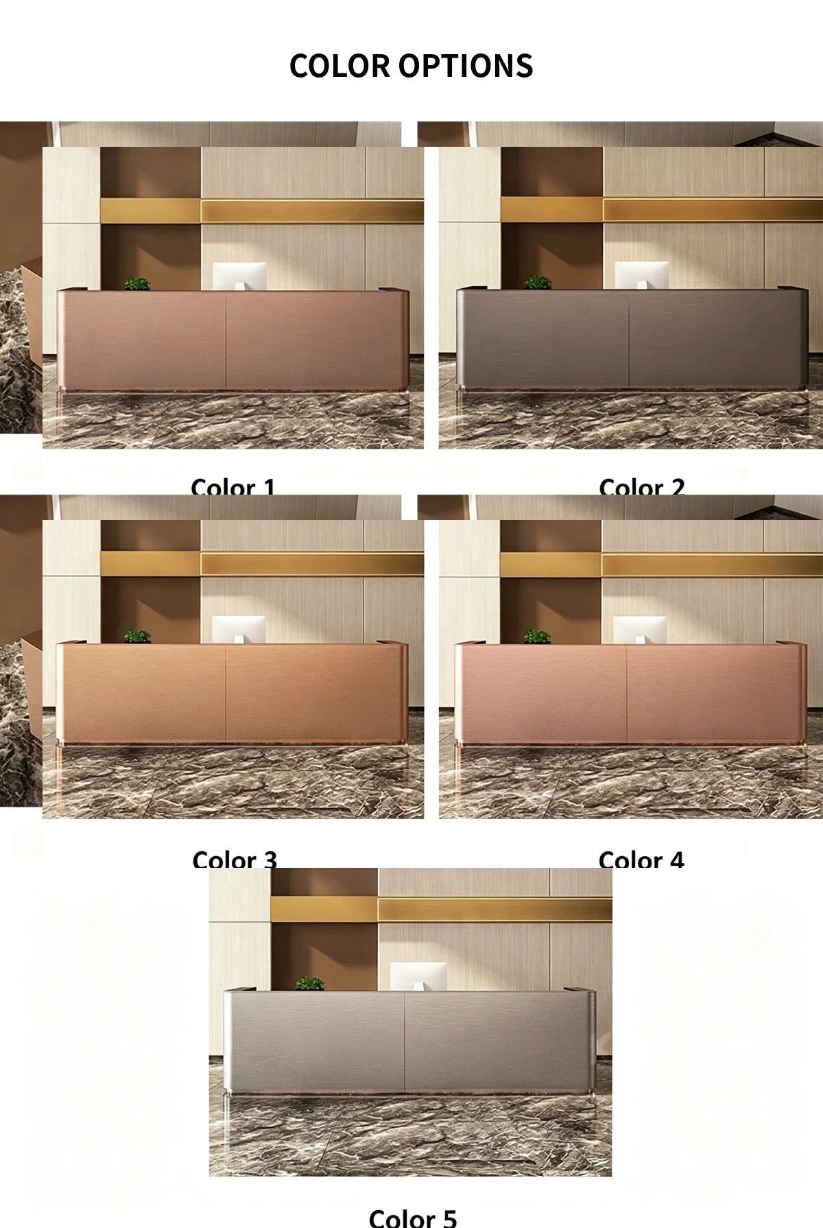 Salon Reception Desk 31-142 in Wide with Keyboard Tray, File Drawers & Lockable for Salon — Detail image 8