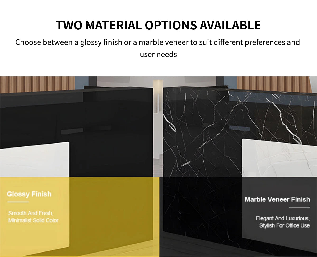 Salon Reception Desk 47-177 in Wide with Dual-Tone, Keyboard Tray & Lockable for Salon — Detail image 3