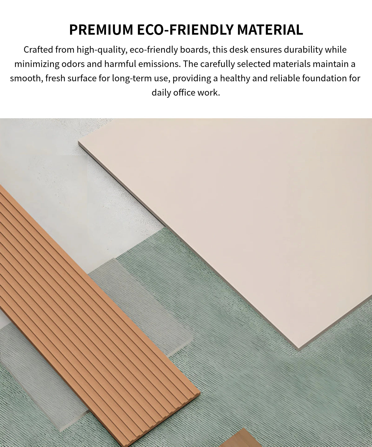 Modern Executive Desk with Cable Management, Wireless Charging & Curved for Home Office — Detail image 2