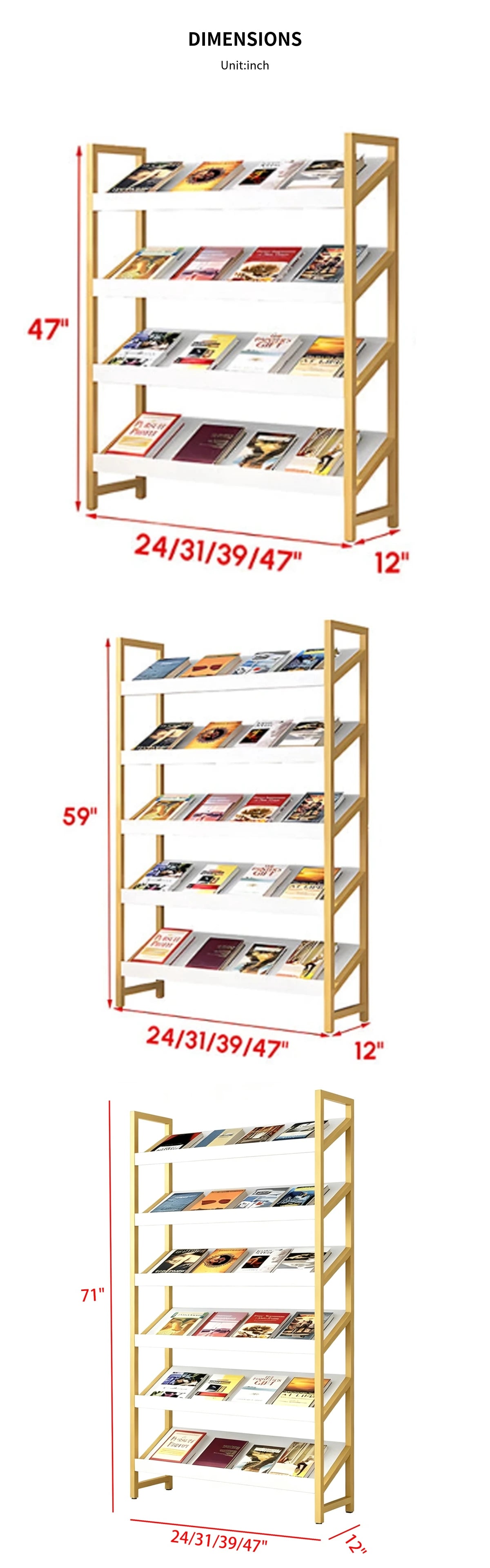 Bookcase Storage Cabinet 71 in Tall for Home Office — Detail image 9