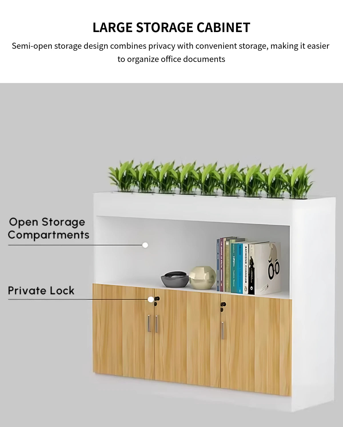 File Cabinet 31-39 in Tall with Side Storage for Office — Detail image 6