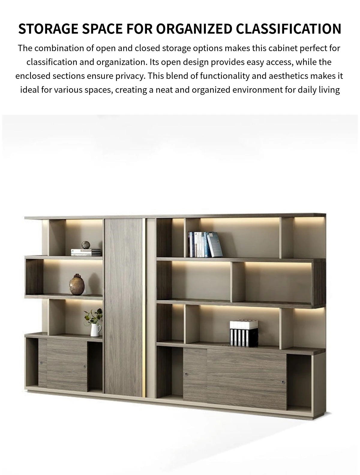 Modern Executive Desk with LED Lighting for Home Office — Detail image 2