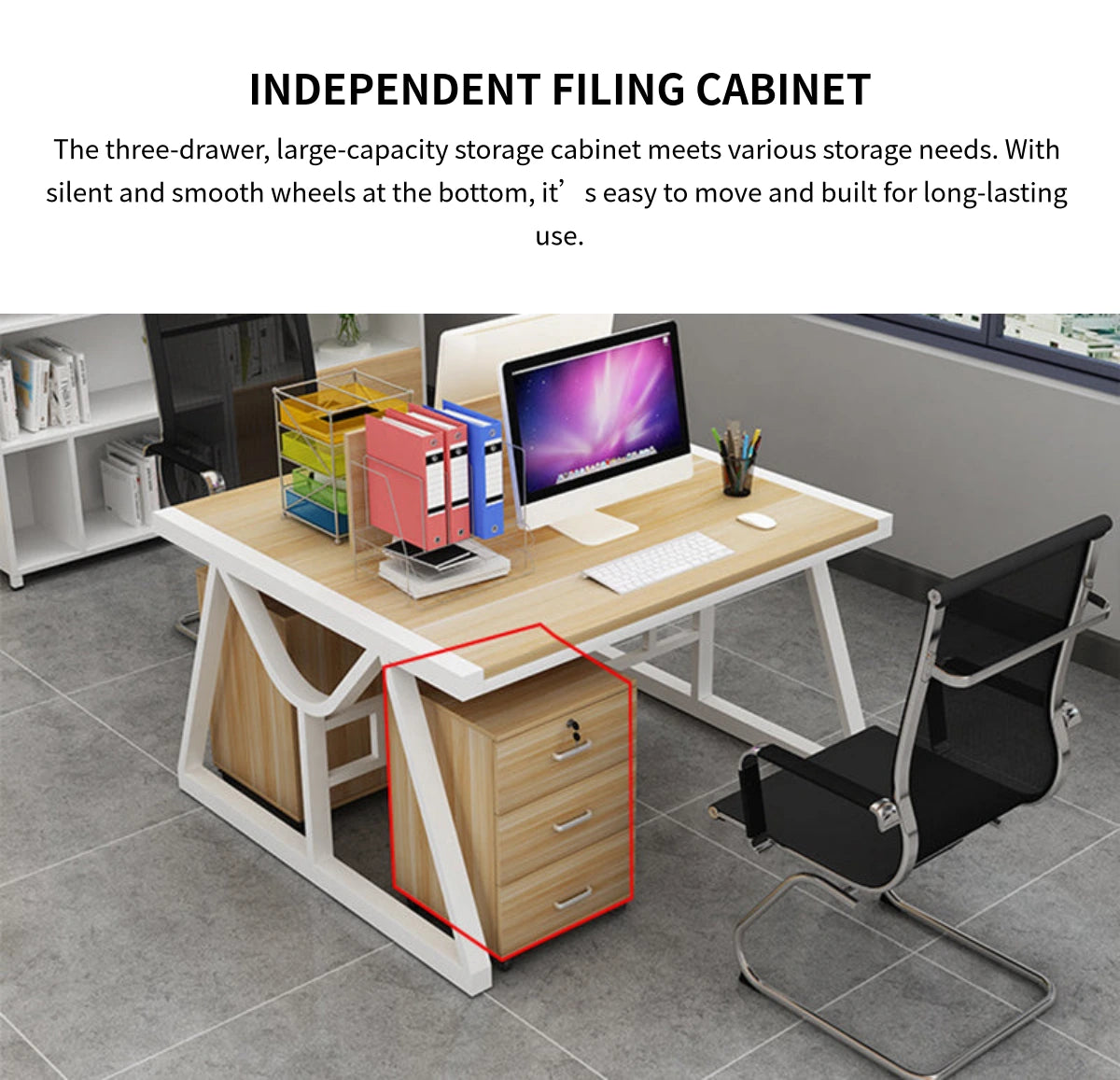 Display Storage Cabinet 30 in Tall with Lockable, Modular & Portable for Home Office — Detail image 4