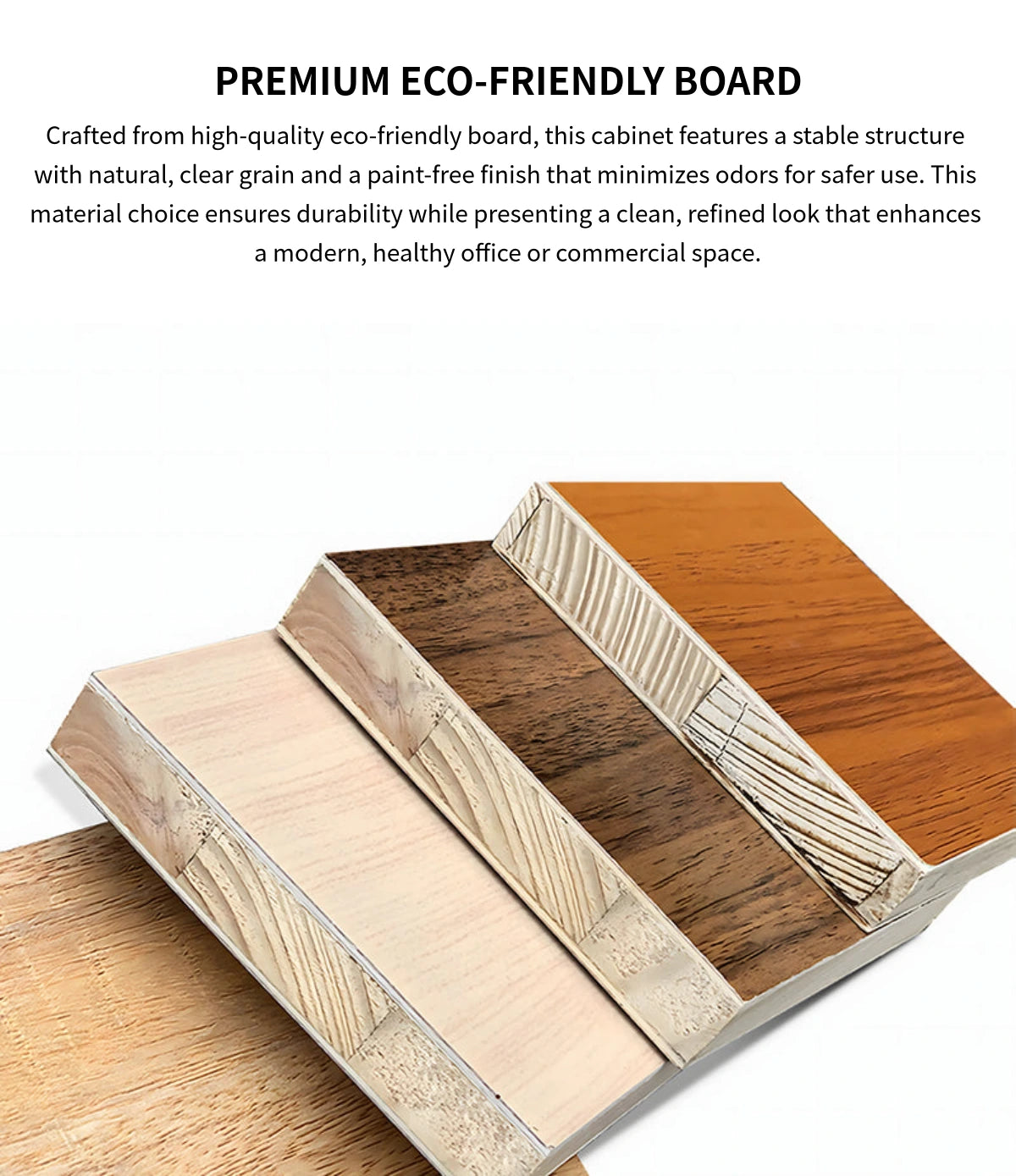 File Cabinet 24-83 in Tall with Adjustable Shelves, Curved & Solid Wood for Office — Detail image 2