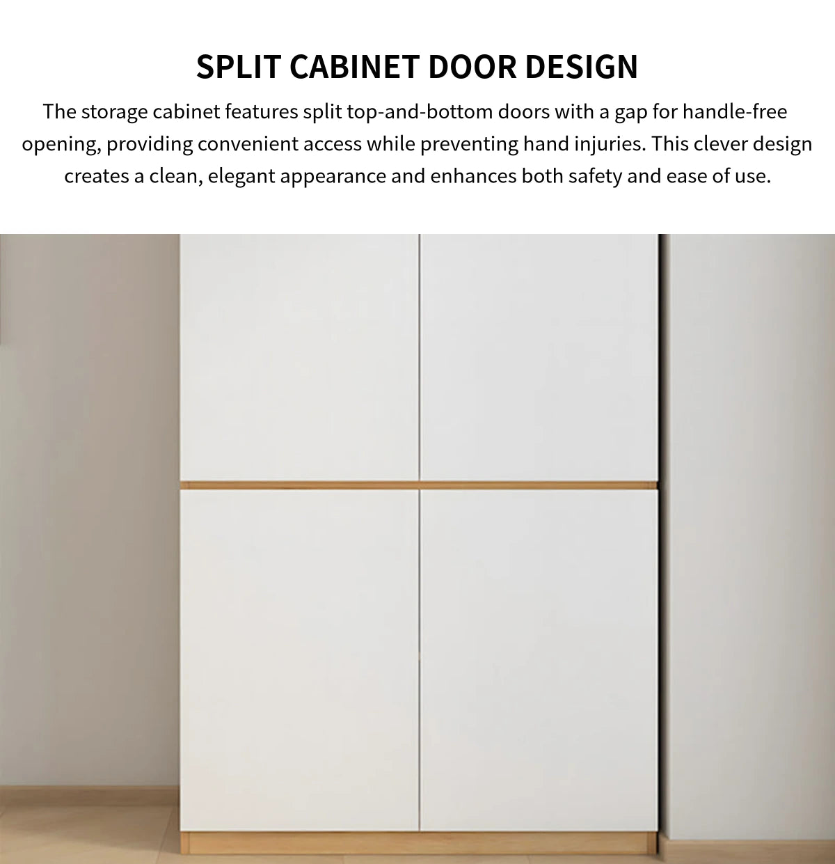 File Cabinet 24-83 in Tall with Adjustable Shelves, Curved & Solid Wood for Office — Detail image 7