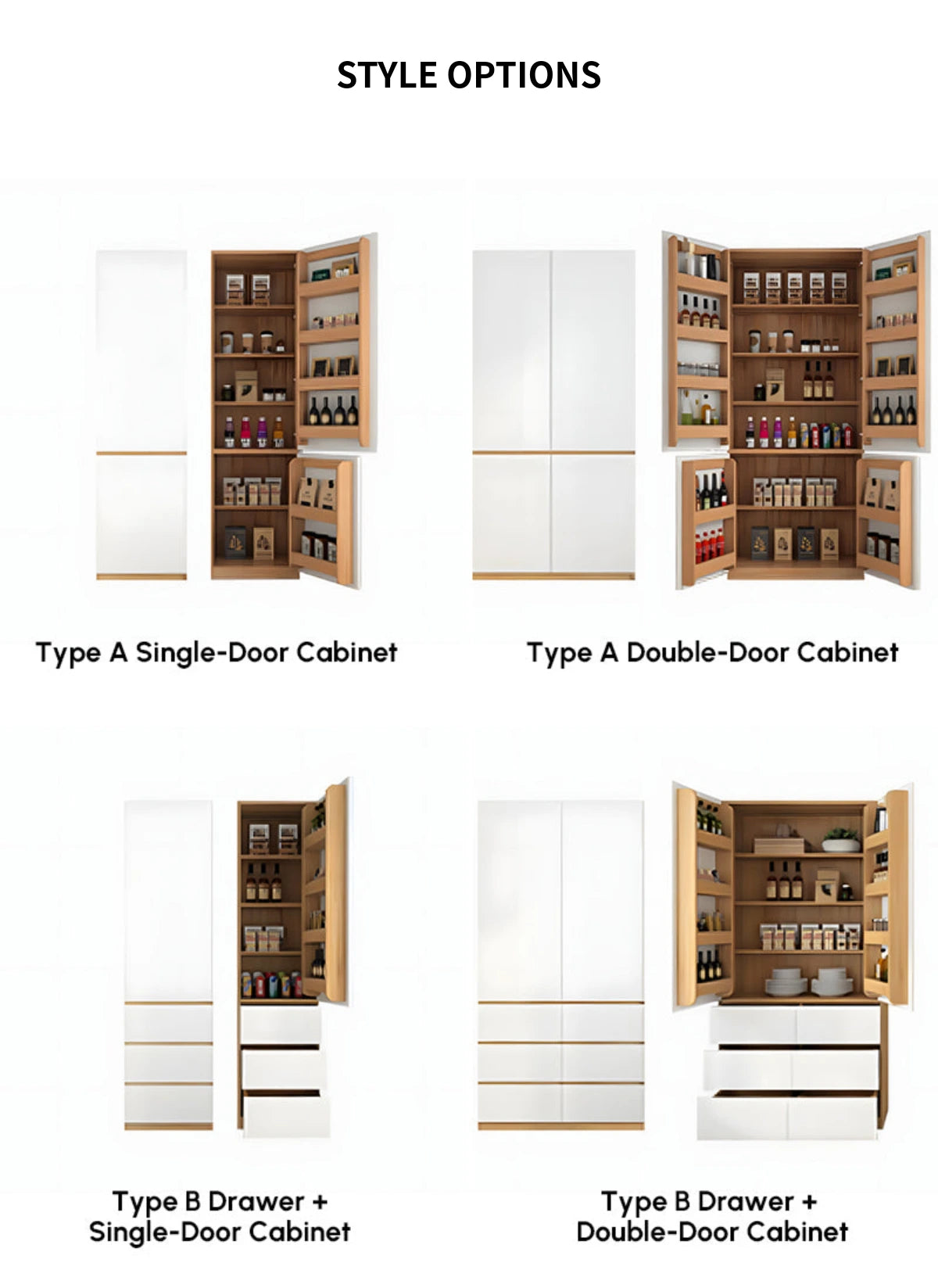 File Cabinet 24-83 in Tall with Adjustable Shelves, Curved & Solid Wood for Office — Detail image 10