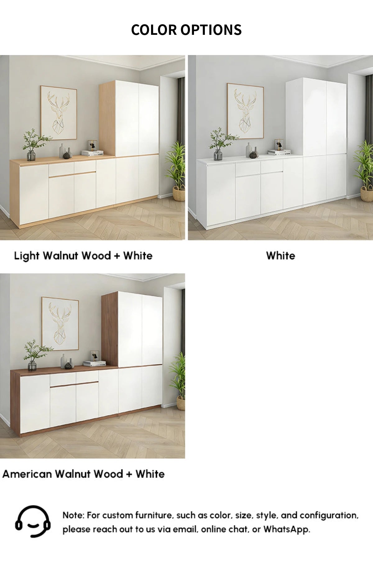 File Cabinet 24-83 in Tall with Adjustable Shelves, Curved & Solid Wood for Office — Detail image 11
